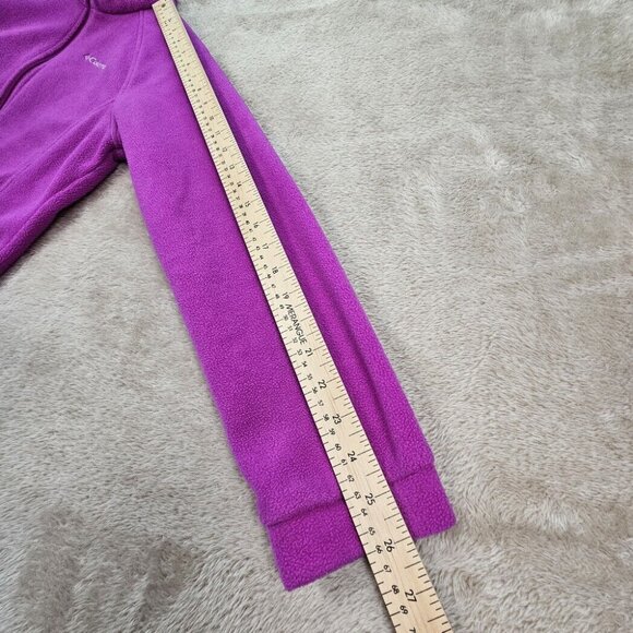 Columbia Jacket Kids Girls Youth L (14-16) Full Zip Fleece Pink Zipped Pockets - Picture 5 of 10